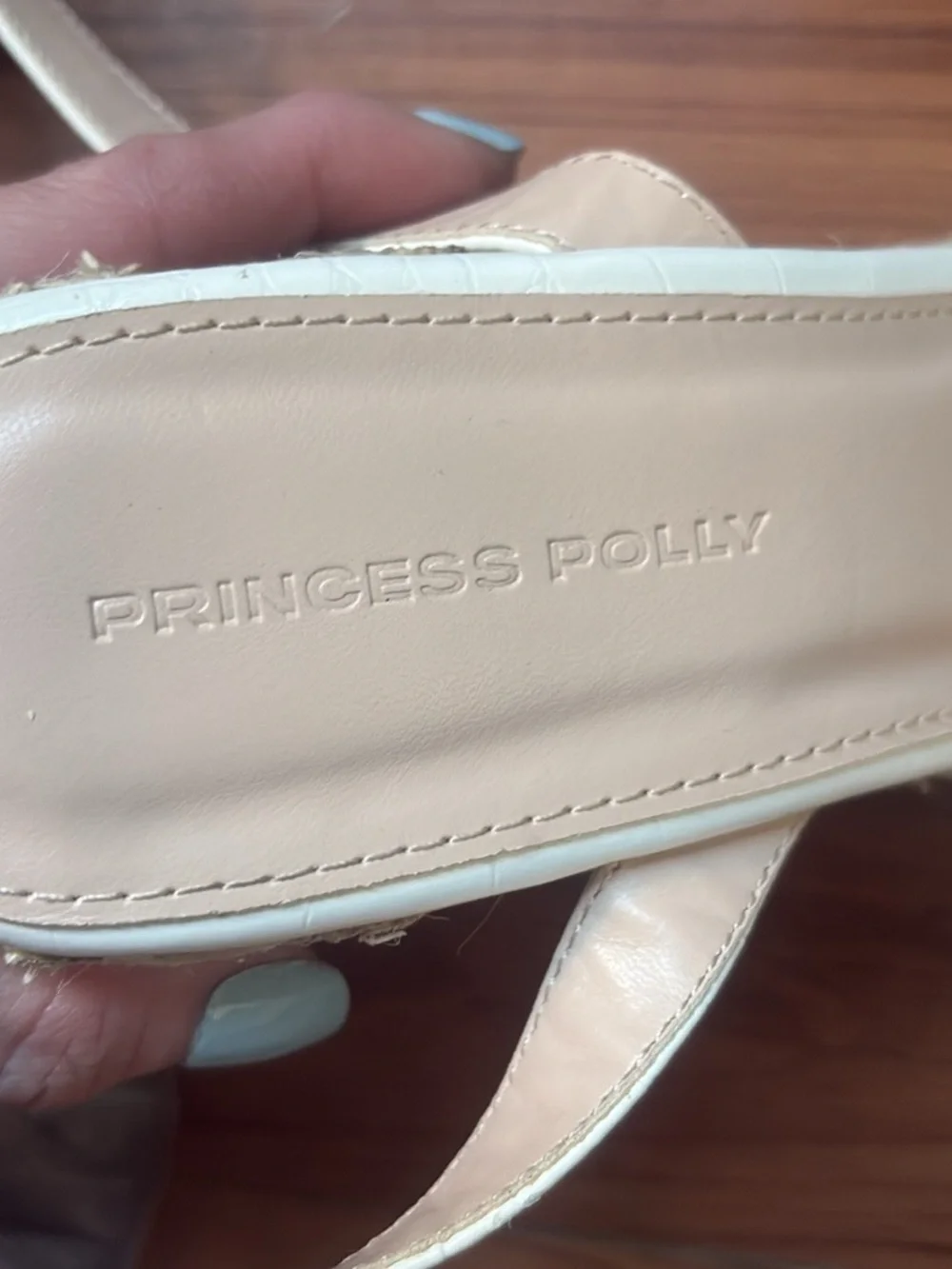 Princess Polly Cream Espadrille Wedge Sandals